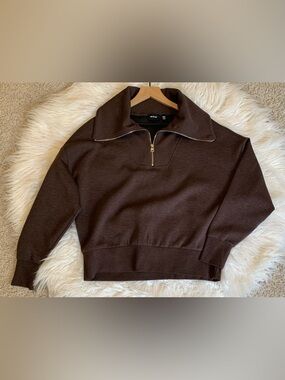 NWT RD Style Seanni Half Zip Pullover Sweater Brown Size Small